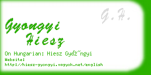 gyongyi hiesz business card